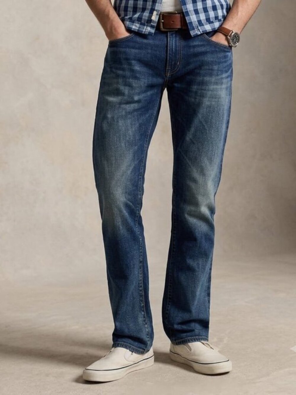 Polo Ralph Lauren Varick Slim Straight Dark Wash Denim Jeans Men's 36x31